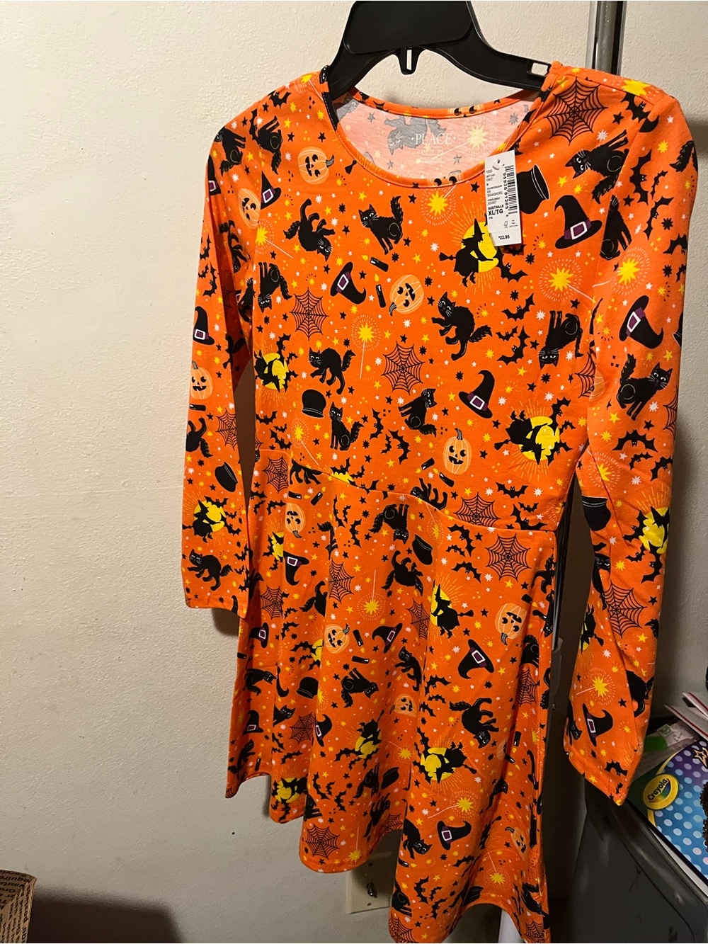 NWT Orange Halloween Girls size Xl dress. From Tye children’s place